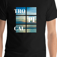 Thumbnail for Beach Horizon T-Shirt - Black - Shirt Close-Up View