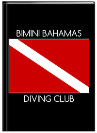 Thumbnail for Personalized Beach Journal I - Dive Flag - Black Background - Front View