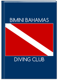 Thumbnail for Personalized Beach Journal I - Dive Flag - Blue Background - Front View