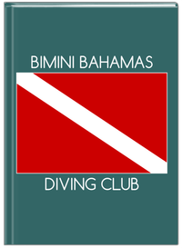 Thumbnail for Personalized Beach Journal I - Dive Flag - Teal Background - Front View