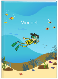 Thumbnail for Personalized Beach Journal IV - Scuba Diving - Asian Boy - Front View