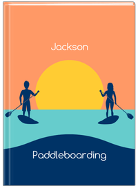 Thumbnail for Personalized Beach Journal XI - Paddleboarding - Orange Background - Front View
