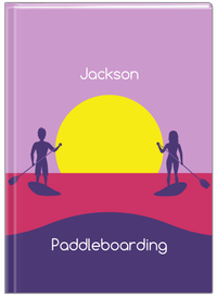 Thumbnail for Personalized Beach Journal XI - Paddleboarding - Purple Background - Front View