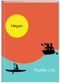 Thumbnail for Personalized Beach Journal XII - Paddle Life - Red Background - Front View