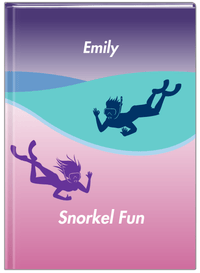 Thumbnail for Personalized Beach Journal XVIII - Snorkel Fun - Purple Background - Front View