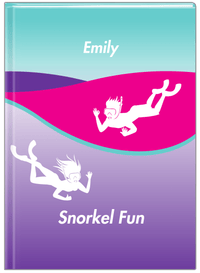 Thumbnail for Personalized Beach Journal XVIII - Snorkel Fun - Teal Background - Front View