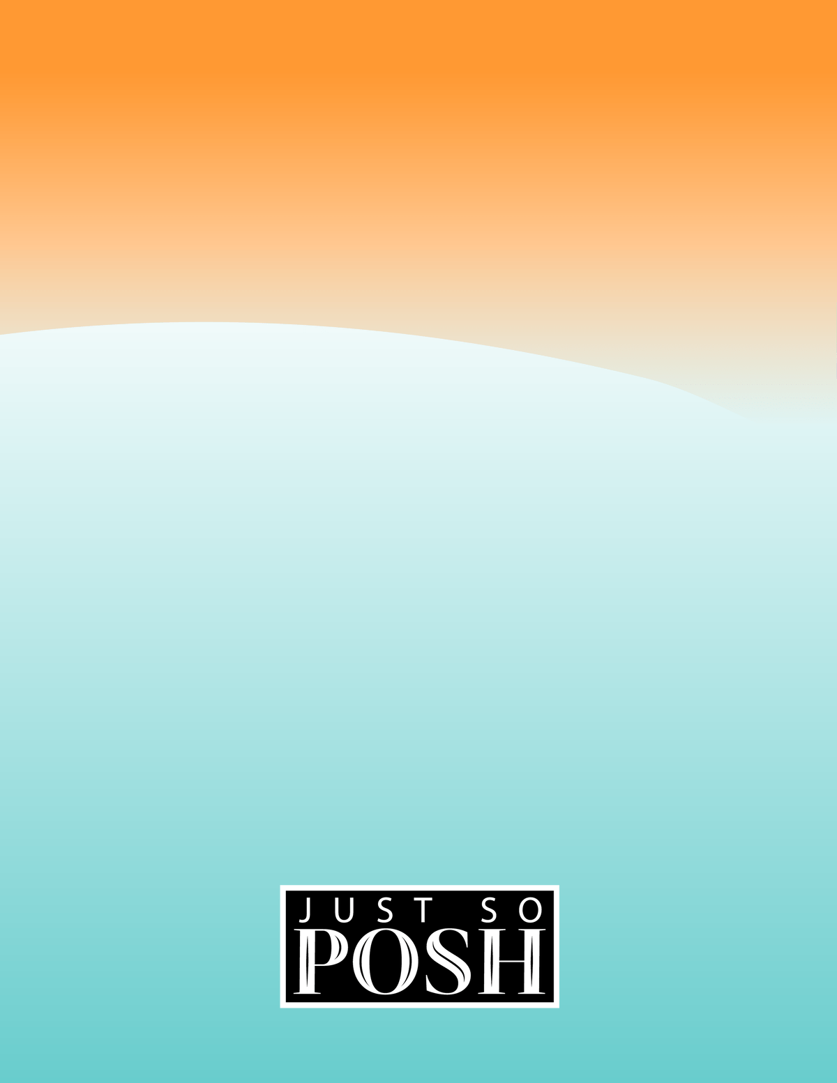Personalized Beach Notebook XVIII - Snorkel Fun - Orange Background - Back View