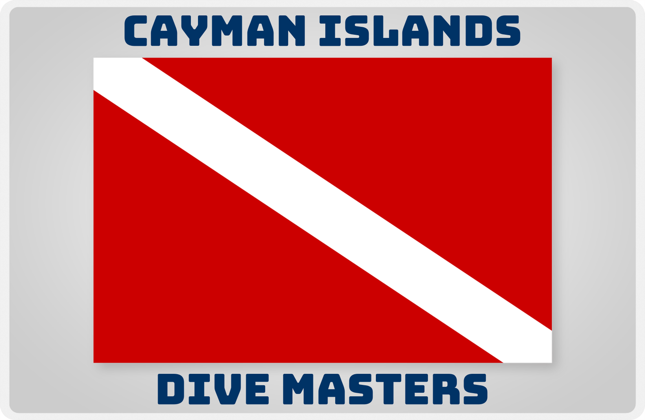Personalized Beach Placemat II - Dive Masters - Grey Background -  View