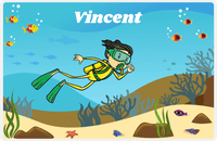Thumbnail for Personalized Beach Placemat IV - Scuba Diving - Asian Boy -  View