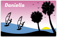 Thumbnail for Personalized Beach Placemat XVI - Windsurfing - Pink Background -  View