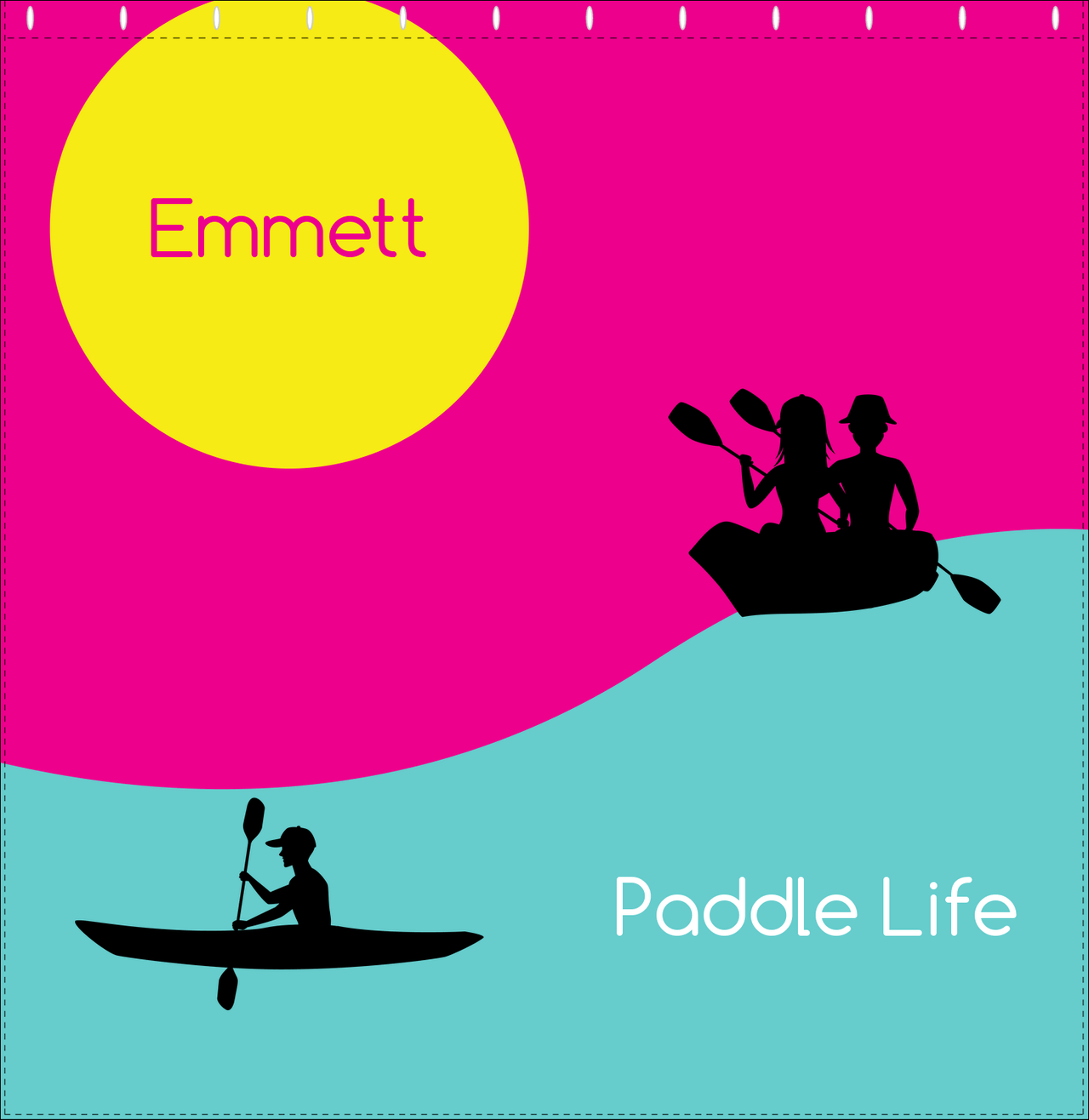 Personalized Beach Shower Curtain XII - Paddle Life - Decorate View