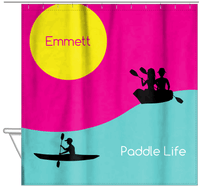 Thumbnail for Personalized Beach Shower Curtain XII - Paddle Life - Hanging View