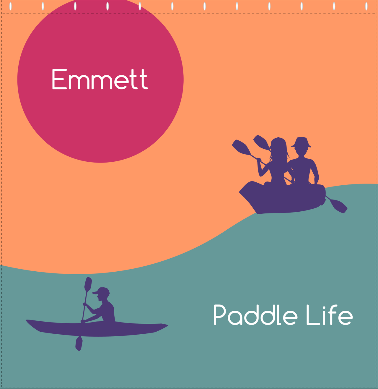 Personalized Beach Shower Curtain XII - Paddle Life - Decorate View
