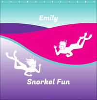 Thumbnail for Personalized Beach Shower Curtain XVIII - Snorkel Fun - Decorate View