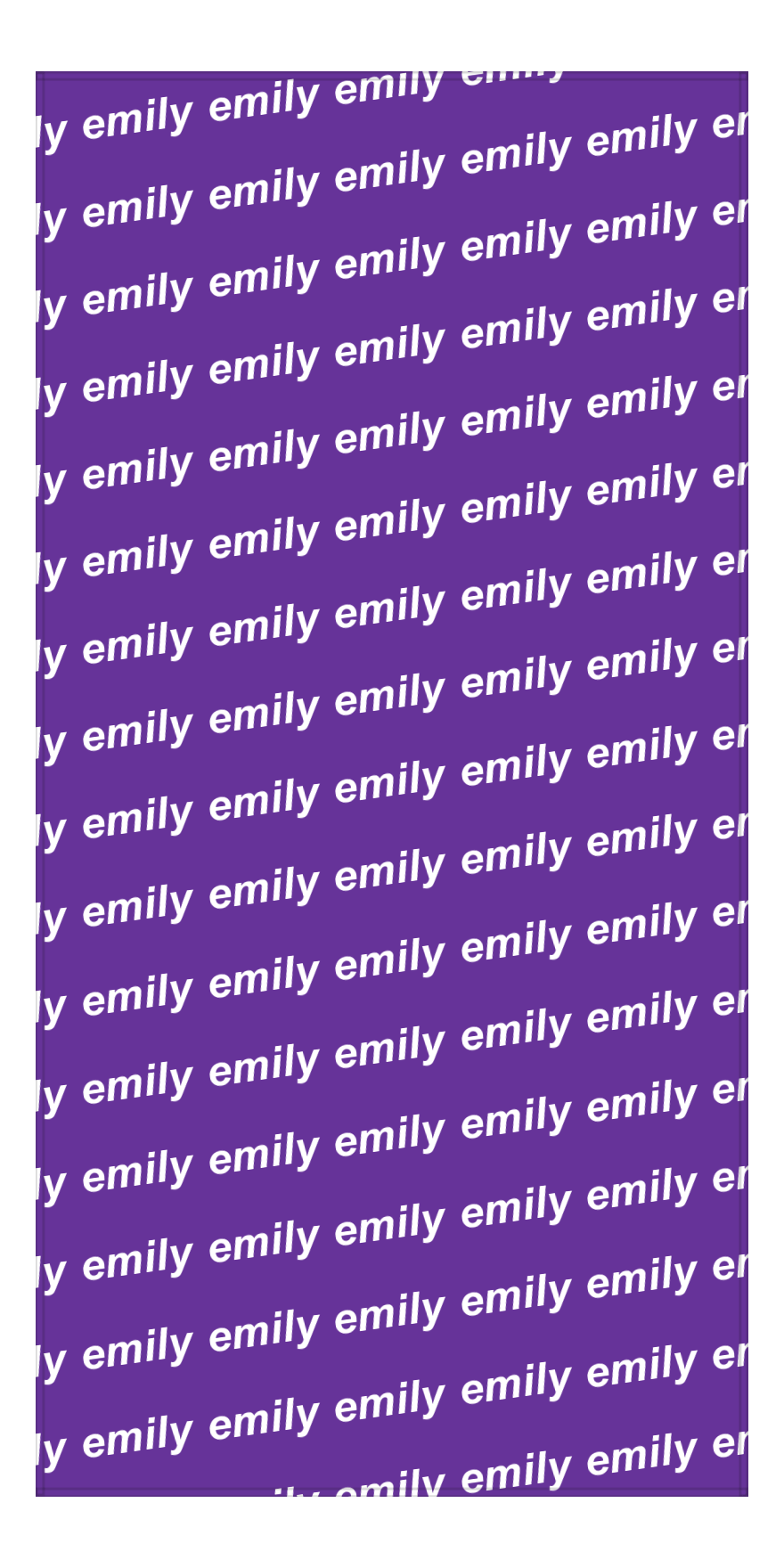Personalized Beach Towel - Repeating Names I - Purple Background - Front View