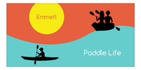Thumbnail for Personalized Beach-Themed Beach Towel XII - Paddle Life - Red Background - Front View