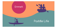 Thumbnail for Personalized Beach-Themed Beach Towel XII - Paddle Life - Orange Background - Front View