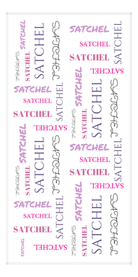 Thumbnail for Personalized Beach Towel - Repeating Names III - Orchid Indigo Pink Lilac Black - Front View