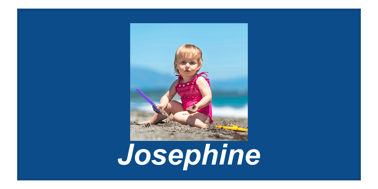Personalized Beach Towel - Upload Square Photo - Front View