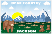 Thumbnail for Personalized Bears Placemat II - Bear Country - Blue Background -  View