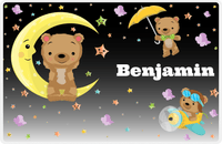 Thumbnail for Personalized Bears Placemat VII - Sky Bears - Black Background -  View