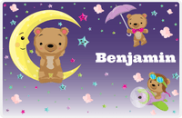 Thumbnail for Personalized Bears Placemat VII - Sky Bears - Purple Background -  View