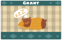 Thumbnail for Personalized Bears Placemat VIII - Flannel Bear VII - Tan Background -  View