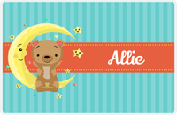 Thumbnail for Personalized Bears Placemat IX - Bear Ribbon VIII - Teal Background -  View