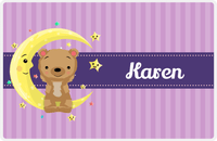 Thumbnail for Personalized Bears Placemat IX - Bear Ribbon VIII - Purple Background -  View