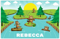 Thumbnail for Personalized Beavers Placemat II - Confluence Buddies - Teal Background -  View