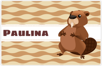 Thumbnail for Personalized Beavers Placemat V - Wave Background -  View