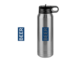 Thumbnail for Personalized Beer Water Bottle (30 oz) - Rotated Text - Design View