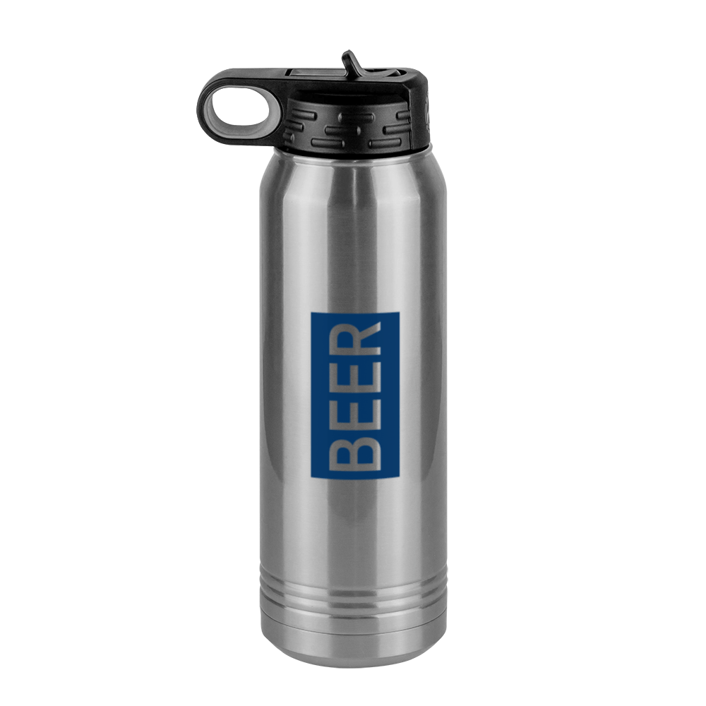 Personalized Beer Water Bottle (30 oz) - Rotated Text - Left View