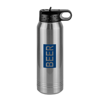Thumbnail for Personalized Beer Water Bottle (30 oz) - Rotated Text - Right View