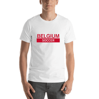 Thumbnail for Belgium Soccer T-Shirt - White - Shirt View
