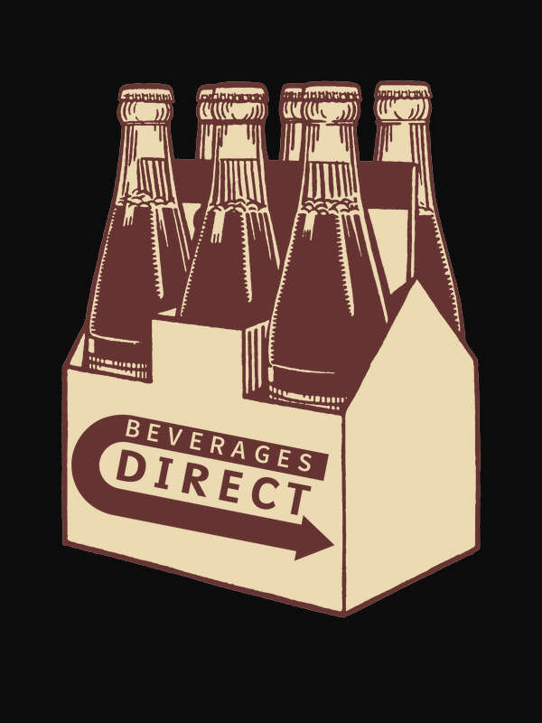Beverages Direct Bottles T-Shirt - Black - Decorate View