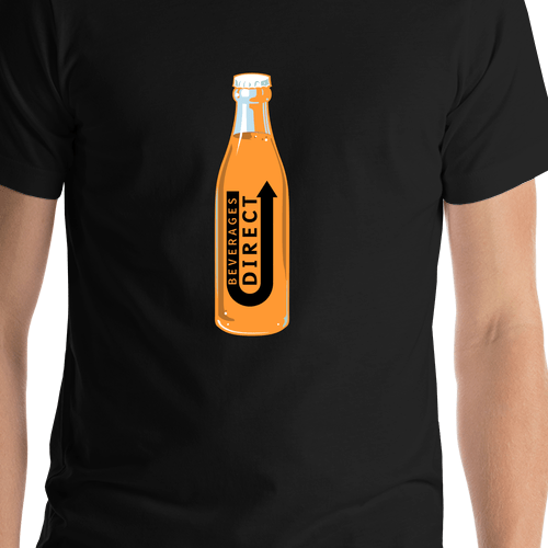 Beverages Direct Bottle T-Shirt - Black - Shirt Close-Up View