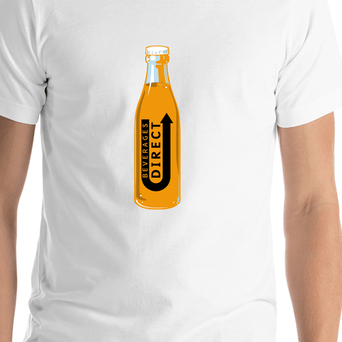 Beverages Direct Bottle T-Shirt - White - Shirt Close-Up View