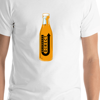 Thumbnail for Beverages Direct Bottle T-Shirt - White - Shirt Close-Up View
