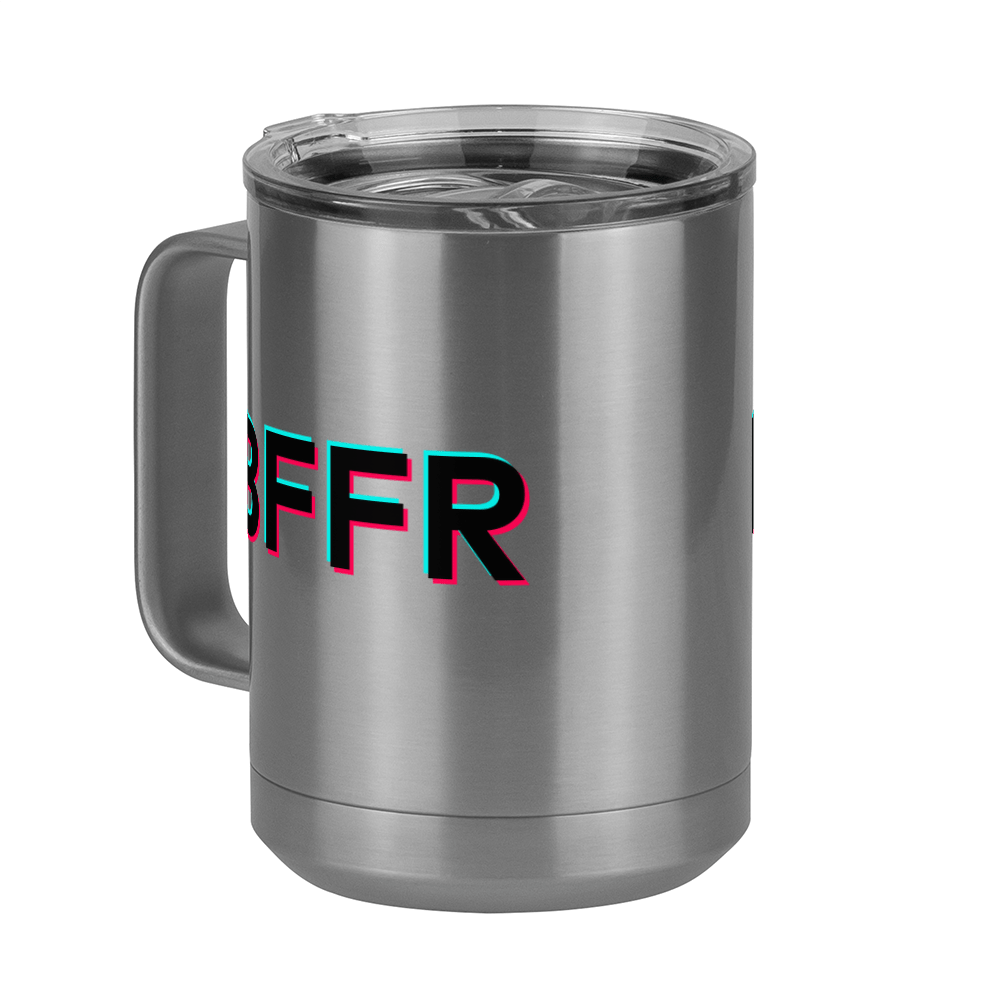 BFFR Coffee Mug Tumbler with Handle (15 oz) - TikTok Trends - Front Left View