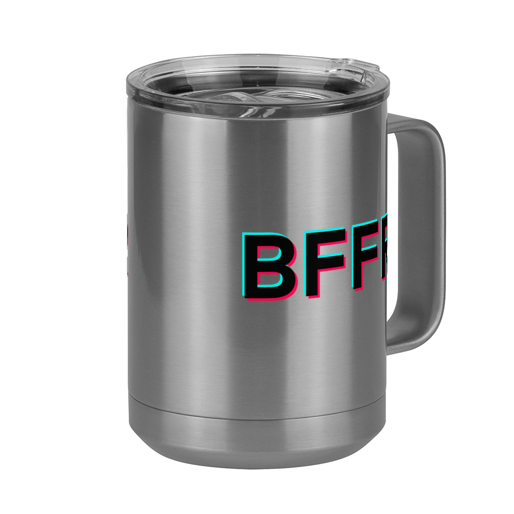 BFFR Coffee Mug Tumbler with Handle (15 oz) - TikTok Trends - Front Right View