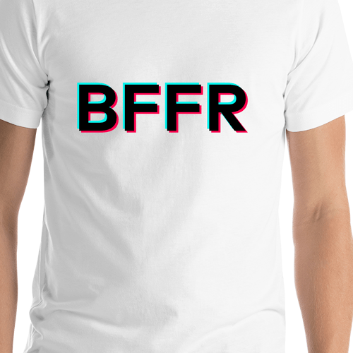 BFFR T-Shirt - White - TikTok Trends - Shirt Close-Up View