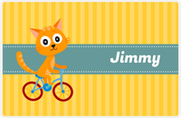 Thumbnail for Personalized Bicycle Placemat II - Animal Stripe - Cat -  View