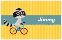 Thumbnail for Personalized Bicycle Placemat II - Animal Stripe - Racoon -  View