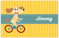 Thumbnail for Personalized Bicycle Placemat II - Animal Stripe - Dog -  View