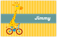 Thumbnail for Personalized Bicycle Placemat II - Animal Stripe - Giraffe -  View