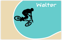 Thumbnail for Personalized Bicycle Placemat XI - Cyclist Silhouette II -  View