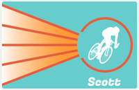 Thumbnail for Personalized Bicycle Placemat XIII - Cyclist Silhouette I -  View