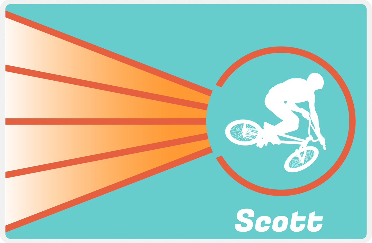Personalized Bicycle Placemat XIII - Cyclist Silhouette III -  View