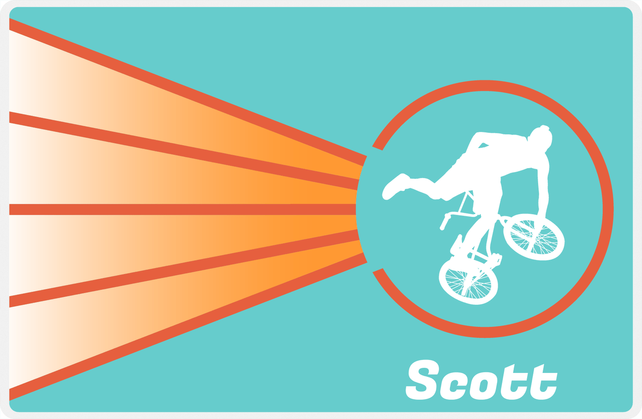 Personalized Bicycle Placemat XIII - Cyclist Silhouette IV -  View